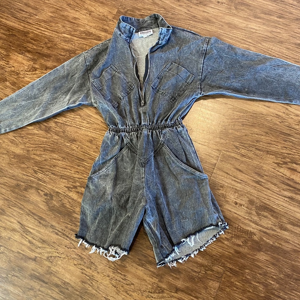 Vintage 80s Prezzia Sportswear Internationale Cyberpunk Boiler Suit Coverall